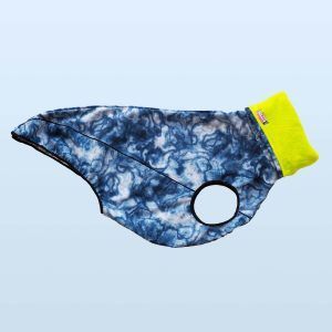 Impermeable softshell acuarela azul