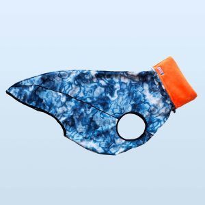 Impermeable softshell acuarela azul