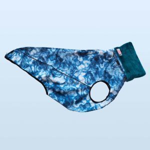 Impermeable softshell acuarela azul