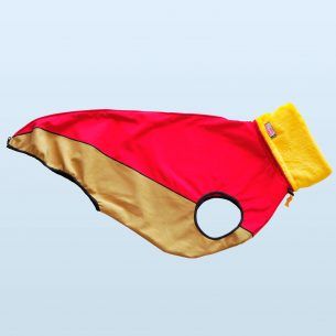 Raincoat softshell red and yellow