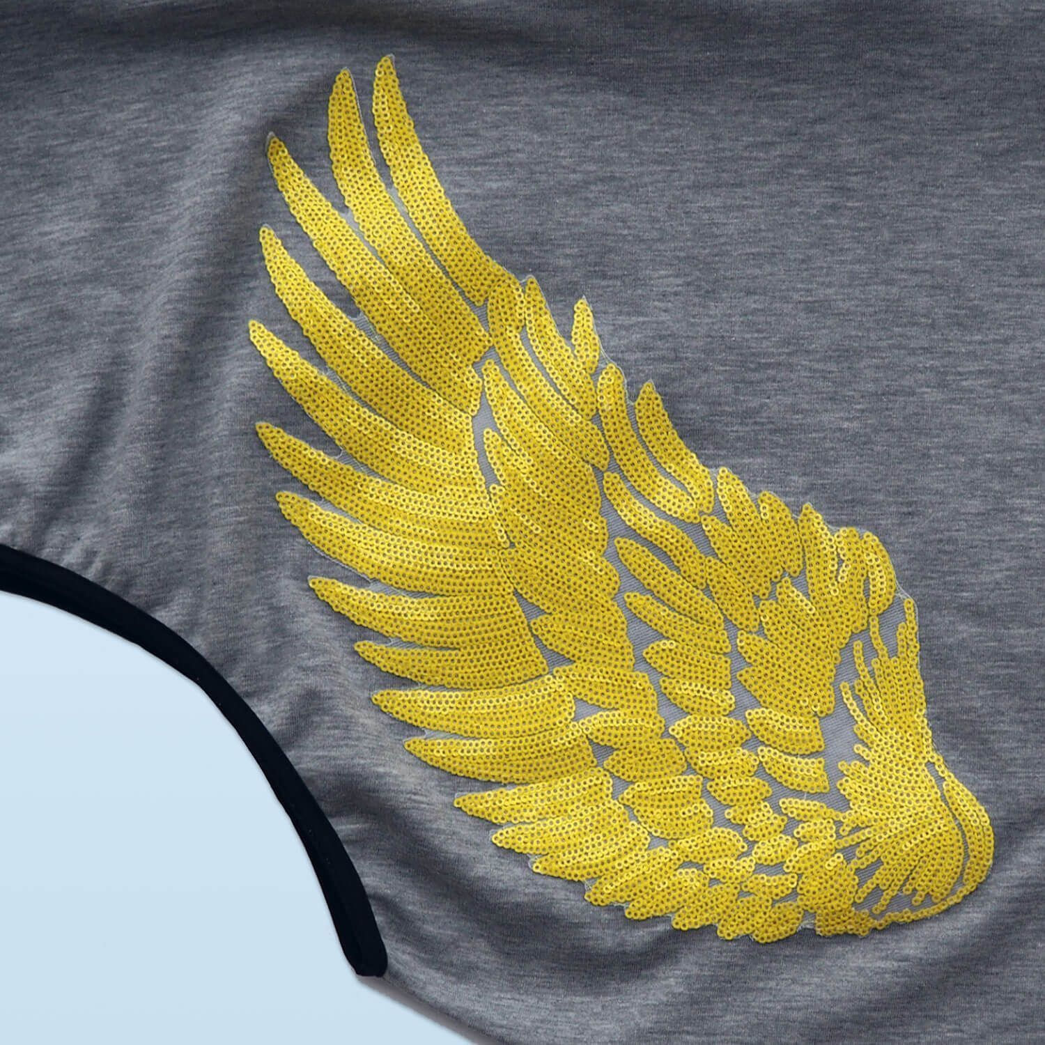 Sweat jaune ailes d'ange