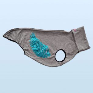 Sudadera alas de ángel azul