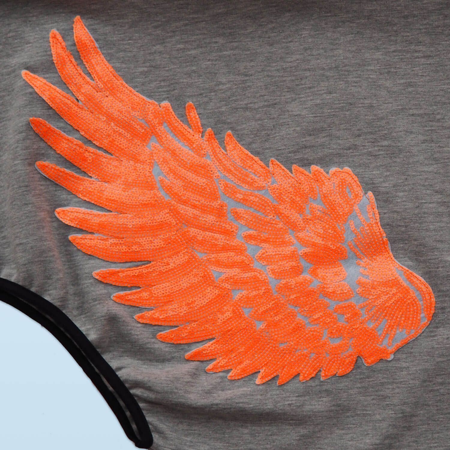 Sudadera alas de ángel naranja