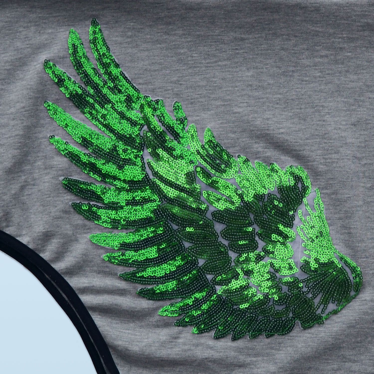 Sudadera alas de ángel verde