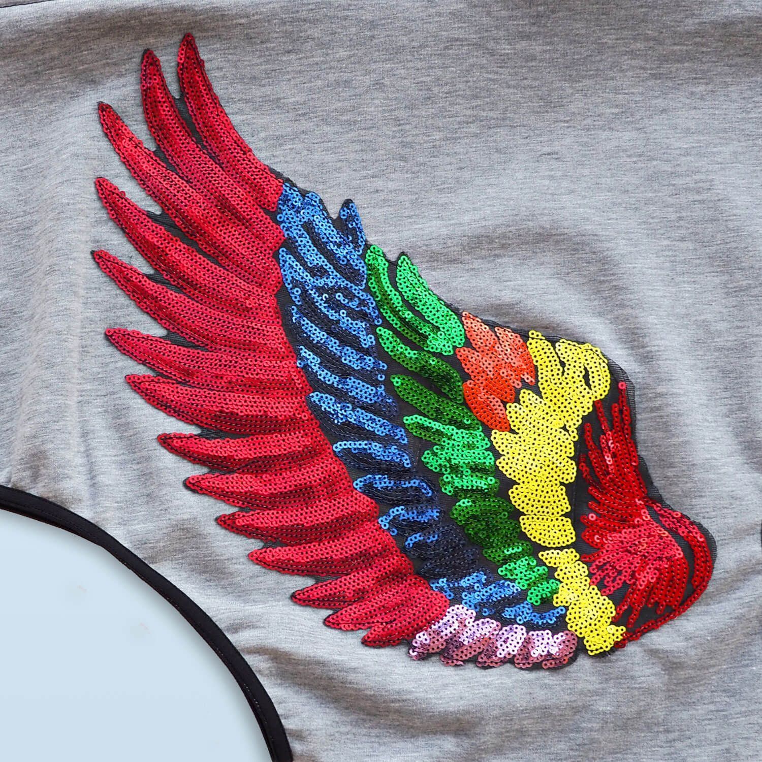 Sudadera alas de ángel arcoíris