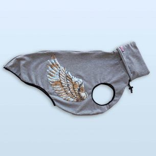 Sudadera alas de ángel plata