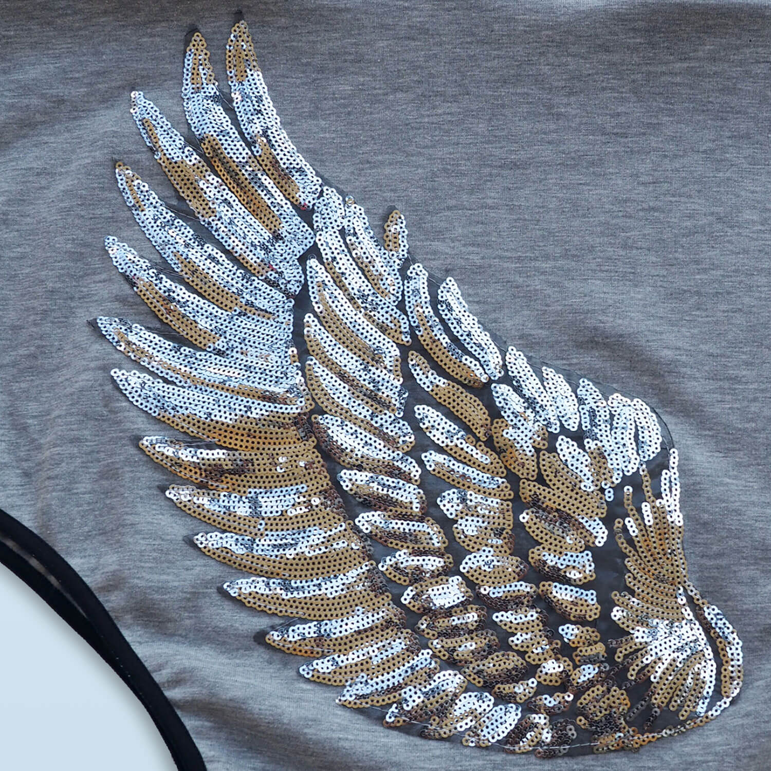 Sweat ailes d'ange argentées